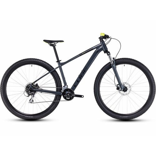 Горный велосипед Cube Aim Pro 29, год 2023, цвет Серебристый-Желтый, ростовка 24