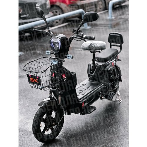 Электровелосипед мопед с педалями 8SK 350W черный