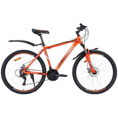 Велосипед 27.5' AVENGER A275D, оранжевый неон/серый