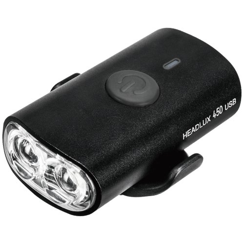 Передний фонарь на руль велосипеда, самоката, электросамоката, велофонарь с функцией зарядки от USB, 450 люмен, 4 режима Topeak Headlux 450 Usb черный