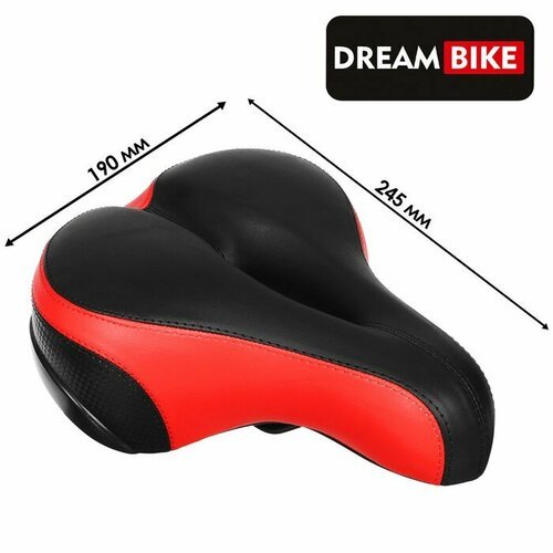 Седло для велосипеда Dream Bike комфорт, цвет красный (2945903)