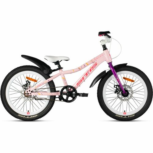 Велосипед SITIS DAISY 20' (2024) Rose-Pink-Purple, детский для девочек, сталь, 1 скорость, дисковые механические, колеса 20, рост 120-135 см