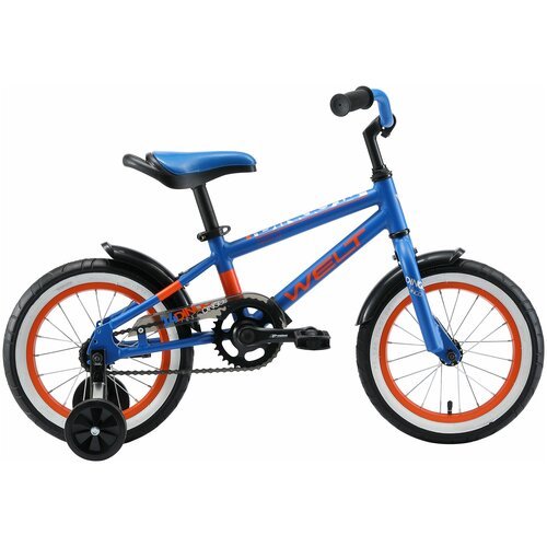 Велосипед WELT Dingo 14 (2021), Цвет Сине-оранжевый, Размер рамы onesize