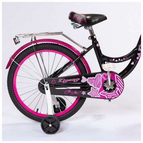 Велосипед 18' ZIGZAG GIRL черный/малиновый