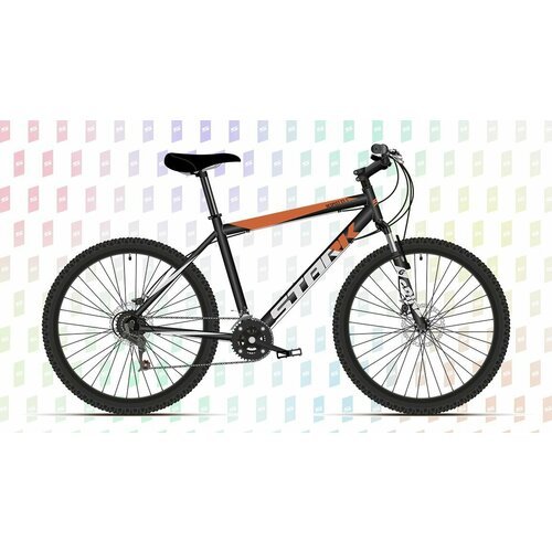 Велосипед Stark Respect 27.1 D (2023) (Велосипед Stark'23 Respect 27.1 D черный/оранжевый/серый 16', алюминий, HQ-0009977)