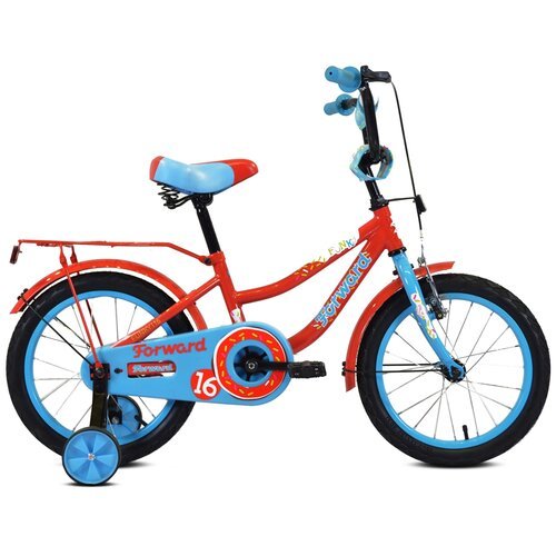 Городской велосипед FORWARD Funky 16 (2021) красный/голубой 10.5' (требует финальной сборки)