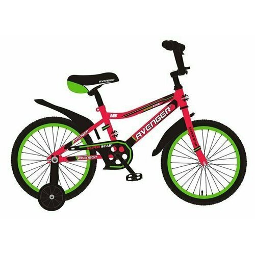 Велосипед 14 AVENGER SUPER STAR красный/черный