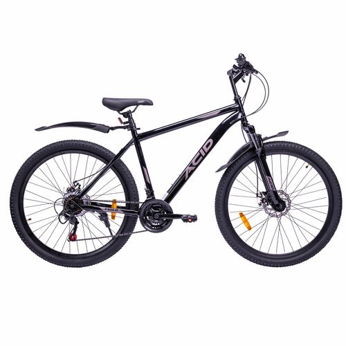 Велосипед взрослый горный 27,5' ACID F 500 D 2024 года рама 17' черно-серый