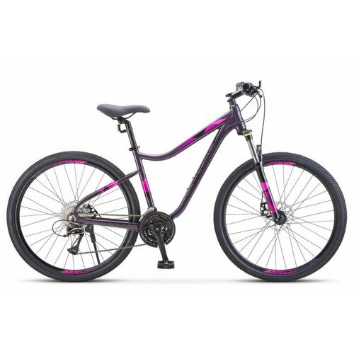 Велосипед 27.5 Stels Miss 7700 MD (рама 15.5) (ALU рама) V010 Темный/пурпурный