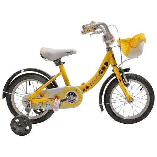 Детский велосипед Gravity Flower 14, жёлтый арт. VG07409