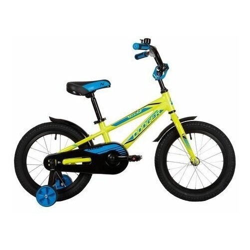 Детский велосипед NOVATRACK 16' DODGER алюм, зелёный, тормоз нож, короткие крылья, полная защита цепи