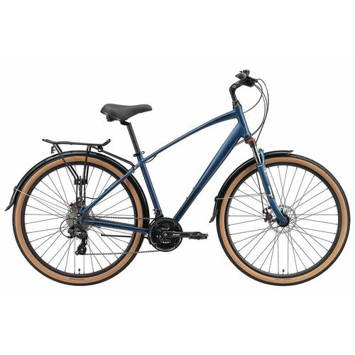 Велосипед Stark Touring 28.2 D (2024) 16' темно-синий матовый/черный
