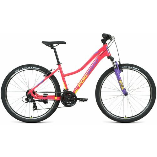 Велосипед FORWARD JADE 27,5 1.0 (27,5' 21 ск. рост. 16.5') 2022, розовый/желтый