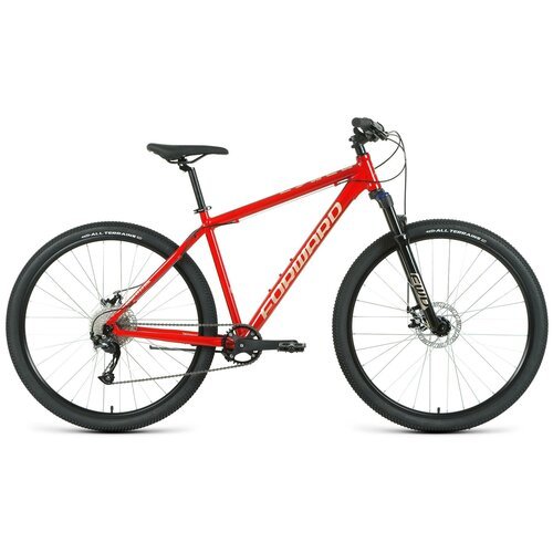 Горный (MTB) велосипед FORWARD Buran 29 2.0 Disc (2021) красный/бежевый 19' (требует финальной сборки)