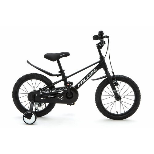 Велосипед десткий 16 FALCON BIKE RIVER Черный для мальчиков и девочек от 4 до 6 лет на рост 100-125см