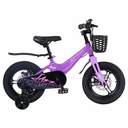 Детский велосипед Maxiscoo Jazz Pro 14' (2024) 14 Фиолетовый (90-110 см)