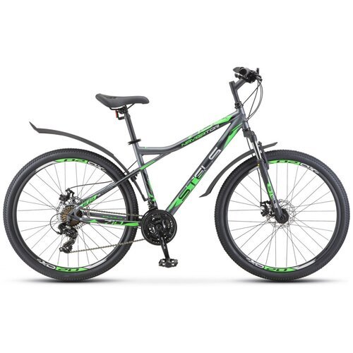 Велосипед STELS Navigator-710 MD 27.5 (V020) 16 антрацитовый/зелёный/чёрный