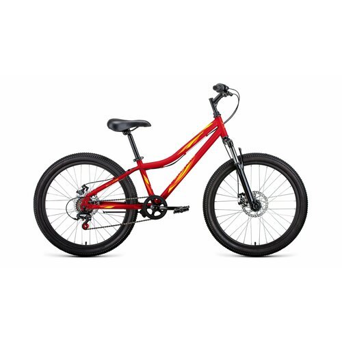 Велосипед 24 FORWARD IRIS 2.0 (DISK) (6-ск.) 2022 (рама 12) красный/желтый