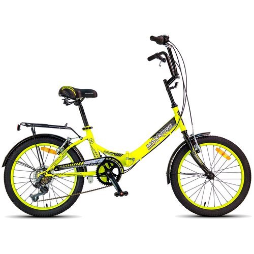 Городской велосипед MaxxPro Compact 20 (2018) желтый/черный 12' (требует финальной сборки)