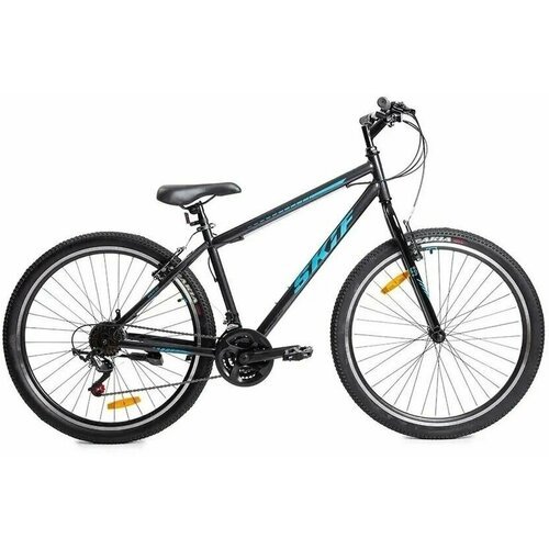 Горный велосипед SKIF MTB HT 27.5 2022, IBK22OK27026, 17', 21 скорость, темно-серый/бирюзовый