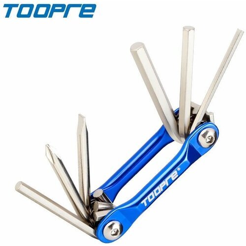 Мультитул инструмент для велосипеда Toopre набор ключей, синий
