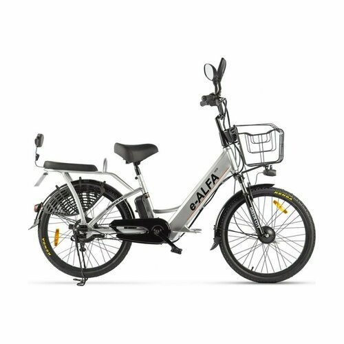 Электровелосипед GREEN CITY e-ALFA new 24' Серебристый, до 130 кг, до 40 км без подзарядки