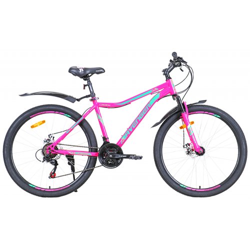 Велосипед 26 AVENGER C263DW (DISK) (21-ск.) фиолетовый /зеленый (рама 17.5)