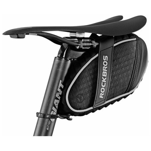 Велосипедная водонепроницаемая сумка Grand Price, 3D покрытие, 1 л, с креплением под сиденье, черный