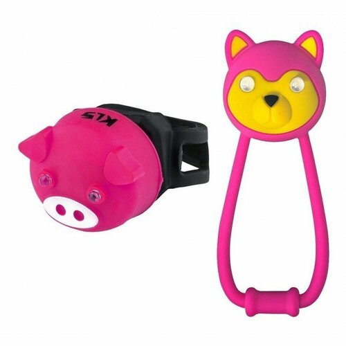 Комплект освещения KLS ANIMAL розовый: силиконовые фонарики TEDDY+PIGGY