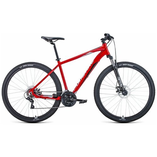 Велосипед Forward Apache 29 2.0 Disc 2021 Красный/Серебристый (Дюйм:17)