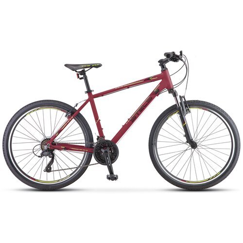 Велосипед Stels Navigator 590 V K010 26' бордовый/салатовый (2021) (18' - ваш рост 170-180 см)