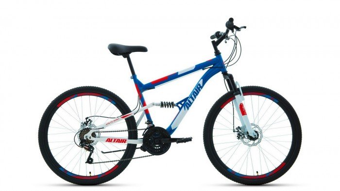 Двухколесные велосипеды Altair MTB FS 26 2.0 disc рост 18' 2021 RBKT1F16E019