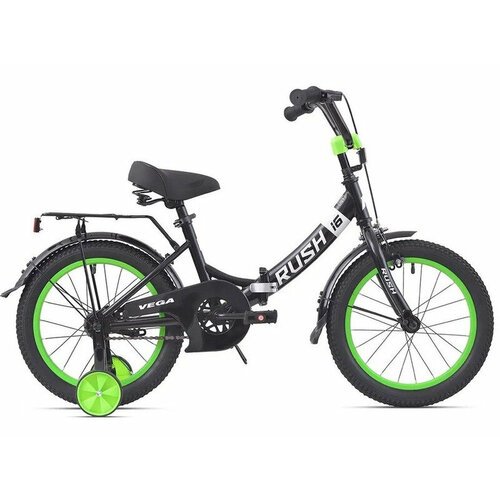 Детский велосипед Rush Hour Vega 160, год 2024, цвет Черный