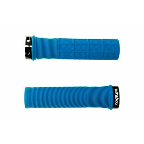 Грипсы для велосипеда Death Grip синие с локоном, комплект 2 шт