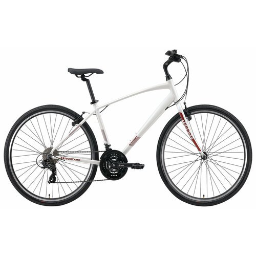 Комфортный велосипед Stark Terros 28.2 V (2024) 20' Бело-красно-серый (175-185 см)