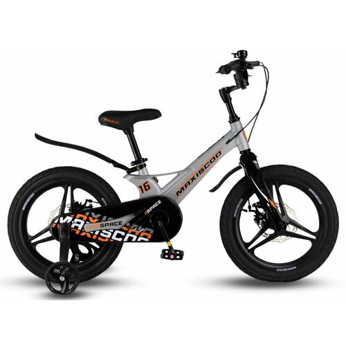 Детский велосипед Maxiscoo Space Deluxe 16' (2024) 16 Серый (100-120 см)