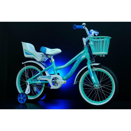 Велосипед детский LORAK JUNIOR 16 Girl Doll Светло Голубой
