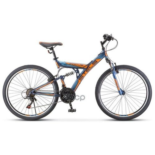 Велосипед 26 Горный Stels Focus V (2020) Кол Скор 18 Рама Сталь 18 Тем/Син/Оранж Stels арт. LU083837