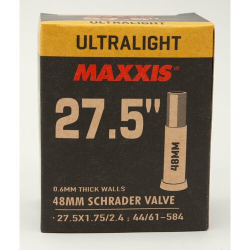 Велокамера Maxxis Ultralight 27.5x1.75-2.40 0.6 мм авто ниппель Schrader 48 мм