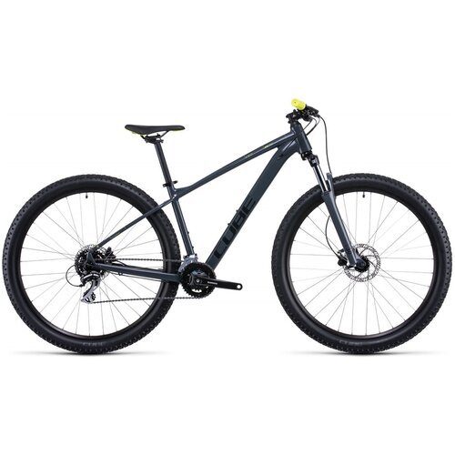 Велосипед CUBE Aim Pro grey n flashyellow 20' (2023) размер рамы 18 дюймов, диаметр колеса 29 дюймов