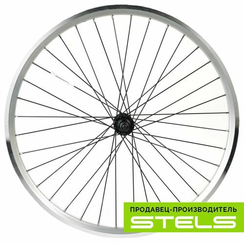 Колесо для велосипеда переднее 24' обод двойной алюминиевый, втулка под гайку (item:030)