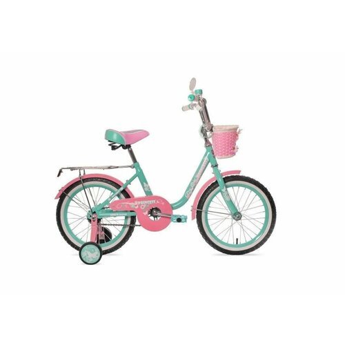 Велосипед двухколесный 16 'Black Aqua Princess' (мятно-розовый)