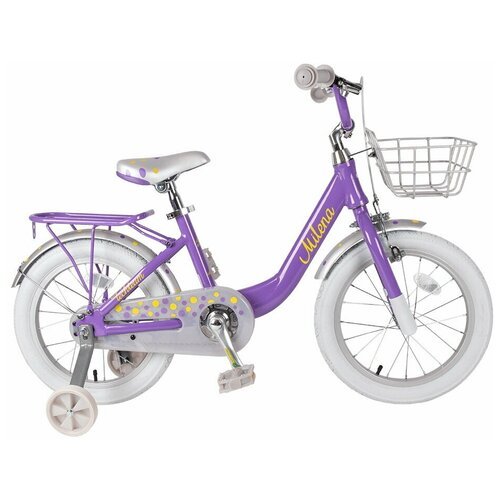 Велосипед Tech Team Milena 16' фиолетовый (алюмин) корзина