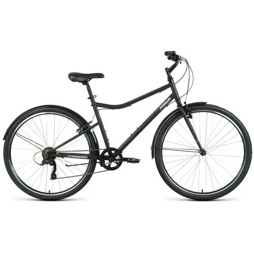 Велосипед 28' Forward Parma 2022, цвет черный матовый/белый, размер 19'