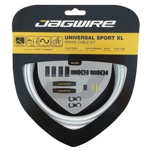 Тросы с оболочками для тормозов Jagwire тросы с оболочками для тормозов длинные комплект Universal Sport Brake xl, белый