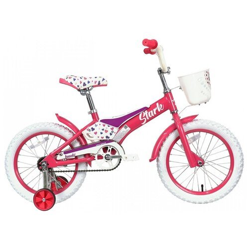 Детский велосипед Stark Tanuki 12 Girl, год 2021, цвет Розовый-Фиолетовый