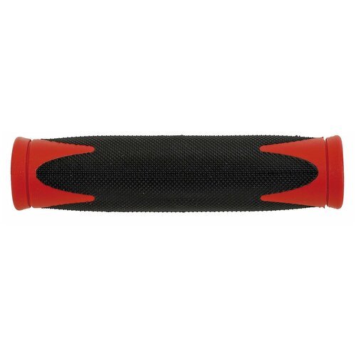Ручки на руль резиновые 2-х компонентные 130мм черно-красные VELO