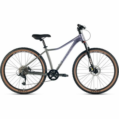 Велосипед горный Horh Joss JHD 7.0 27.5' (2024) Beige-Dark Purple, взрослый, женский, алюминиевый, 8 скоростей, дисковые гидравлические тормоза, размер рамы 15, рост 160-170 см