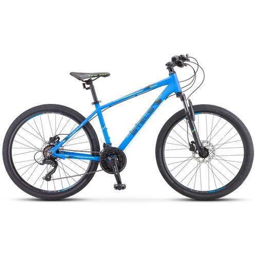 Велосипед Stels Navigator 590 D 26' K010 (2020) 16' рама синий/салатовый