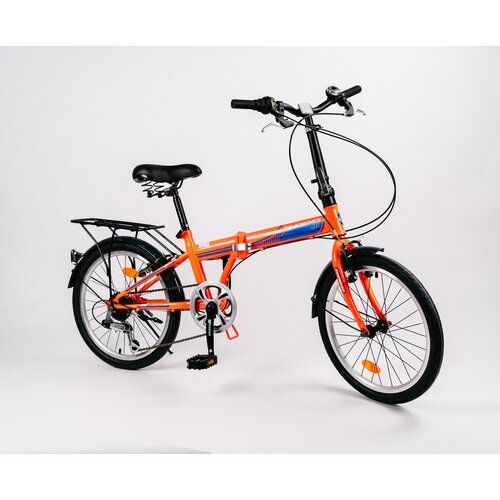 Велосипед двухколесный складной PX043 оранжево-синий